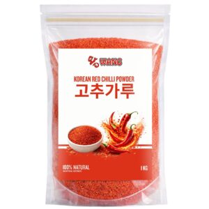 Korean Gochugaru Red Chilli Powder Flakes & Powder 10Kg (1kg x 10 Packets) [Grounded Korean Pepper Annuum]